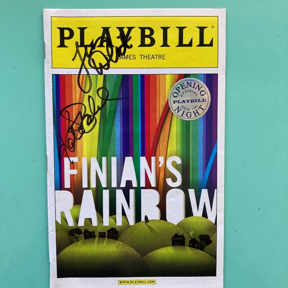 Silver Seal Open Nite Playbill Finian's Rainbow Signed Kate Baldwin Terri White